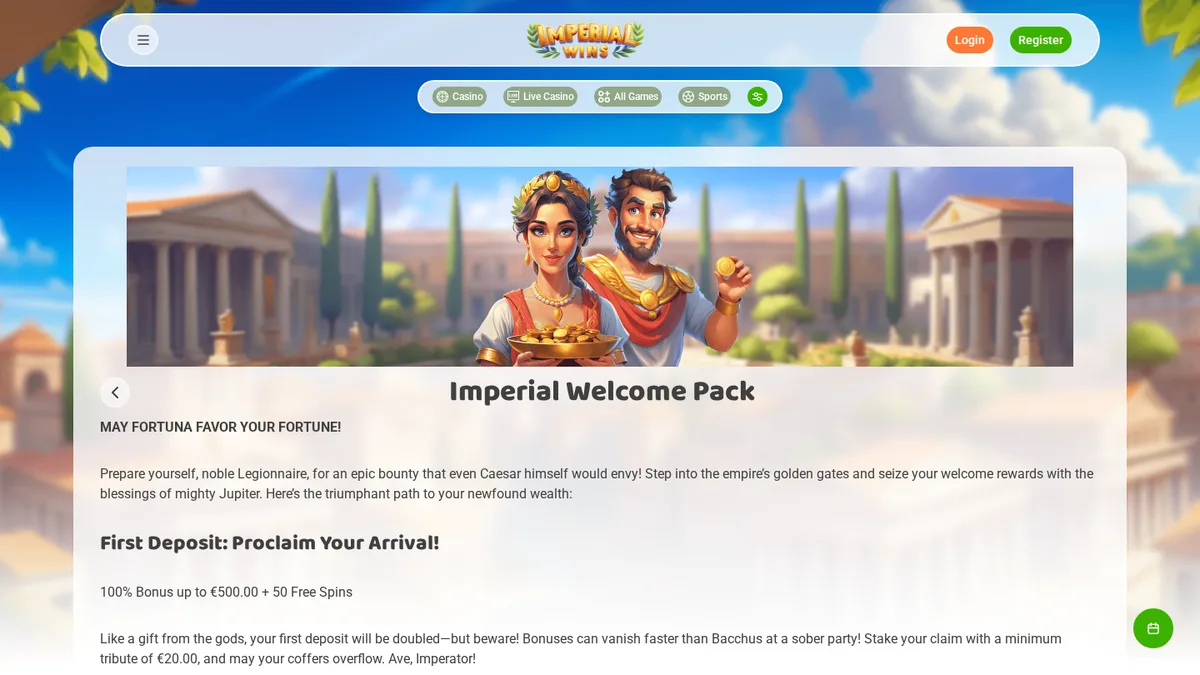 Bonuses and Promotions at Imperial Wins
